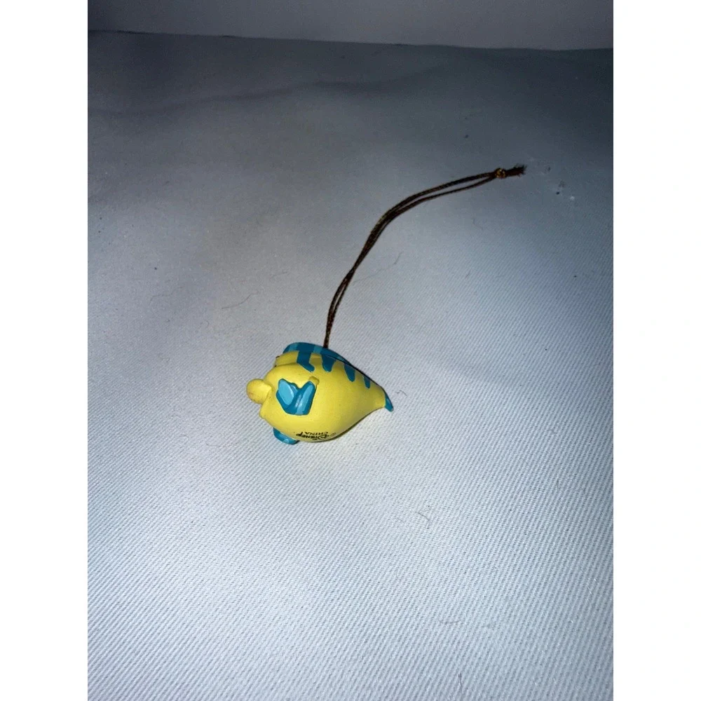 Disney The Little Mermaid Flounder Mini Christmas Ornament Yellow Blue Fish